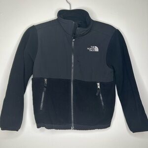 North Face Jacket Boys Small Fleece Denali Polartec Jacket Full Zip Black
